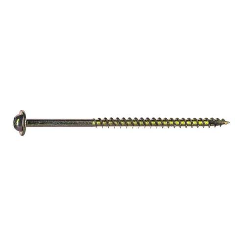 Vista 11 de Tornillos blancos SaberDrive #9 x 1-1/2" para gabinete, 1 libra, aprox. 143 piezas, tornillos de madera duraderos, rosca dentada para una fijación