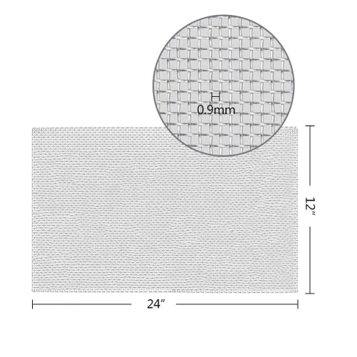 Vista 3 de TIMESETL 304 - 20 Mallas de alambre trenzado de acero inoxidable – 12 in x 24 in (30 x 60 cm) – Rodent malla de insectos gabinetes de malla
