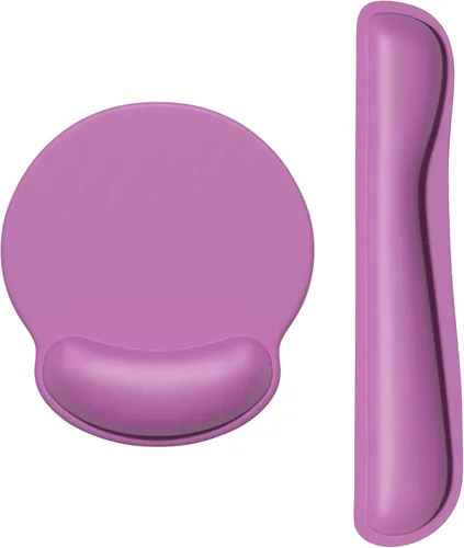 Vista 14 de Reposamuñecas para teclado y alfombrilla para ratón con soporte de muñeca, bonito cojín de espuma viscoelástica para conjunto de teclado y ratón