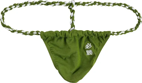 Vista 15 de Tangas de algodón con espalda en T para hombre Sumo G String Low Rise Bikini Briefs Ropa interior Negro