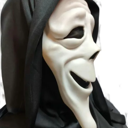 Vista 3 de KEKETOPET Máscara de Halloween de fantasma, máscara de calavera de cara completa, disfraz de Halloween para adultos, hombres y mujeres