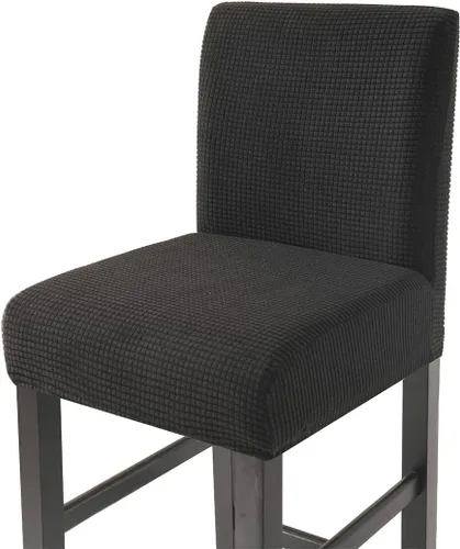 Vista 14 de Fundas para sillas de taburete, fundas elásticas para sillas de cocina, comedor, fundas para sillas de respaldo bajo con respaldo
