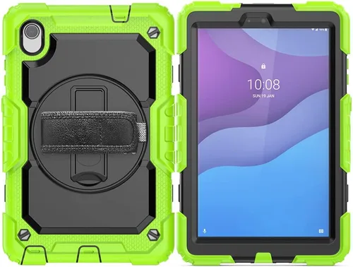 Vista 18 de Funda para Lenovo Tab M8 HD 8 pulgadas TB-8505F/8505X/8705F con protector de pantalla de grado militar a prueba de golpes resistente caso con Negro