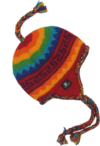 Vista 5 de KayJayStyles Nepal - Juego de gorro de lana de esquí y guantes de punto a mano