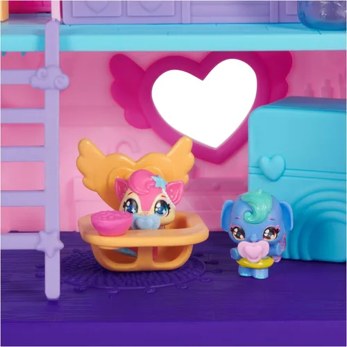 Vista 5 de Hatchimals Alive! Juego de vivero y guardería con 4 mini figuras en huevos autoeclosivos, 13 accesorios, juguetes para niños para niñas y niños a