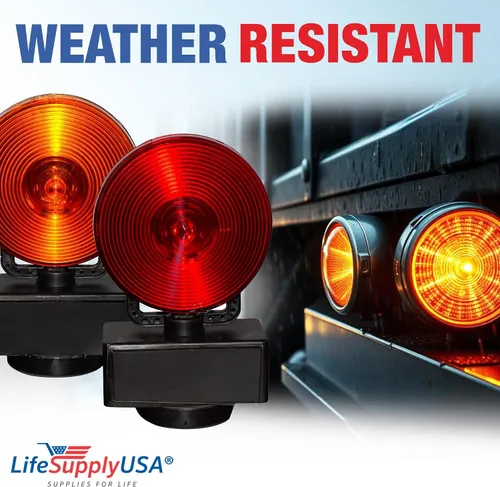 Vista 4 de LifeSupplyUSA Kit de luces de remolque magnéticas LED para barco, remolque, RV, camión