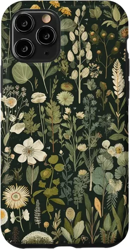 Vista 29 de Olive Green Boho Botanical Wildflowers Funda para iPhone 17