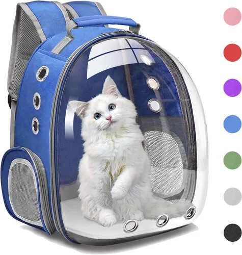 Vista 9 de Henkelion Mochila de viaje Bolsa de transporte de burbujas para perros pequeños y medianos, gatos, cápsula espacial para mascotas, perro para Verde
