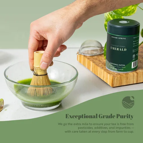 Vista 3 de Midori Spring ESMERALDA - Matcha Ceremonial, Polvo de Matcha Japonés Convencional Premium 3.53 oz