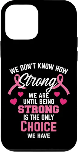 Vista 16 de iPhone 16 Being Strong Cita Rosa Inspirador Cáncer de Mama Regalos Caso