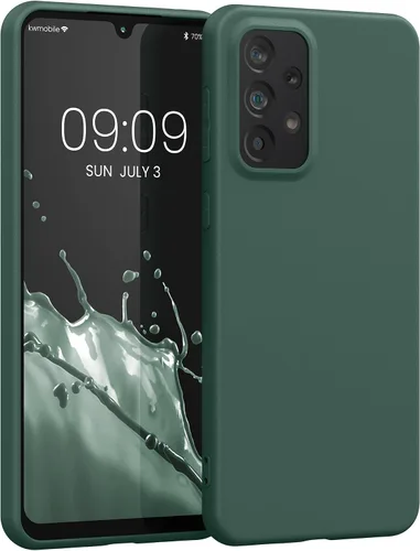 Vista 254 de kwmobile Funda compatible con Samsung Galaxy A12 - Funda protectora de silicona TPU suave y delgada - Azul Báltico