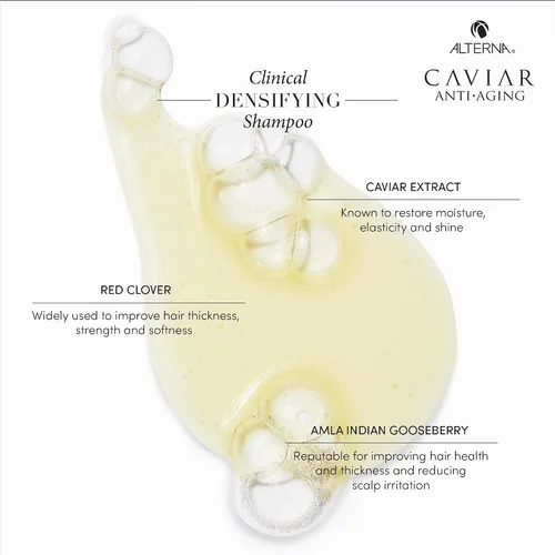 Vista 5 de CAVIAR Champú Densificador Clínico Antienvejecimiento Para cabello fino y adelgazante Espesa el cabello, protege el cuero cabelludo Sin