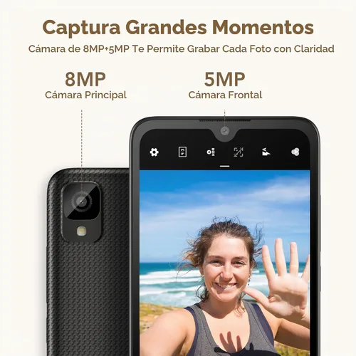 Vista 7 de TCL 30 Z 2022 Teléfono celular desbloqueado de 6.1 pulgadas con pantalla HD+, versión estadounidense Android 12, smartphone de 32GB+3GB RAM