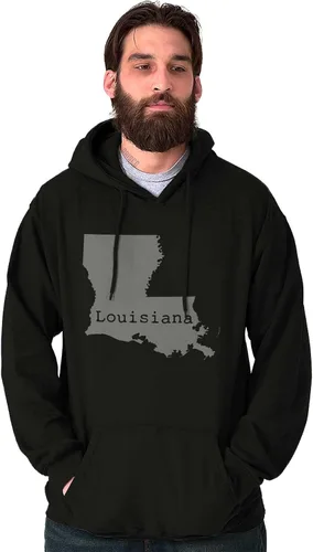 Vista 4 de Classic Teaze Home State Pride Louisiana Shape Sudadera con capucha Mujeres Hombres