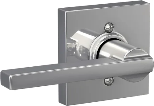 Vista 51 de Schlage F51A LAT 716 Latitude - Manija de puerta con bloqueo de entrada con llave, en acabado de bronce envejecido