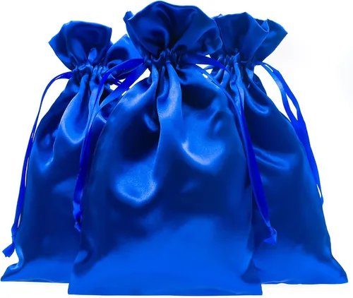 Vista 14 de Bolsas de regalo de satén negro de 3 x 4 pulgadas, bolsas de joyería, bolsas de cordón sedosas para regalos de boda, baby shower, Navidad, 50 por