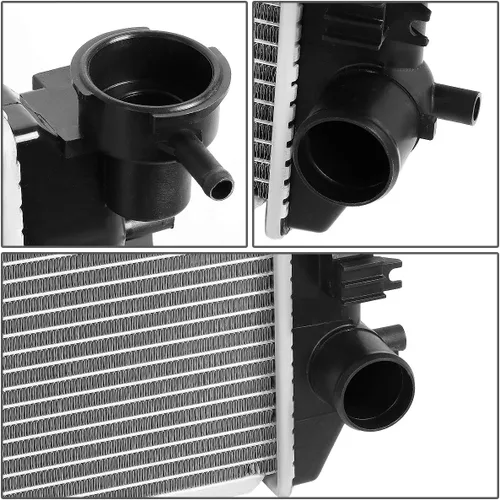 Vista 4 de DNA Motoring CU13129 Refrigeración del motor del radiador de aluminio de 1 fila compatible con modelos 09-18 Ram 1500/2500/3500 AT, 55056858AC