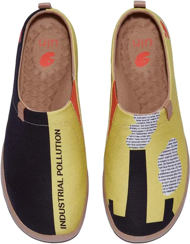 Vista 46 de UIN Zapatos de viaje para caminar para hombre, sin cordones, de lona, informales, ligeros, cómodos y modernos, diseño de perritos felices Ahhhhh