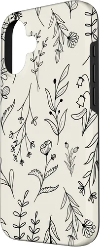 Vista 2 de Sand Beige Wildflower Floral Pattern Case for iPhone 16