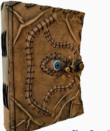 Vista 2 de Leather Crafter's Libro de hechizos Hocus Pocus, libro de hechizos, decoración de Halloween, diario de cuero, libro de sombras, regalos de Navidad