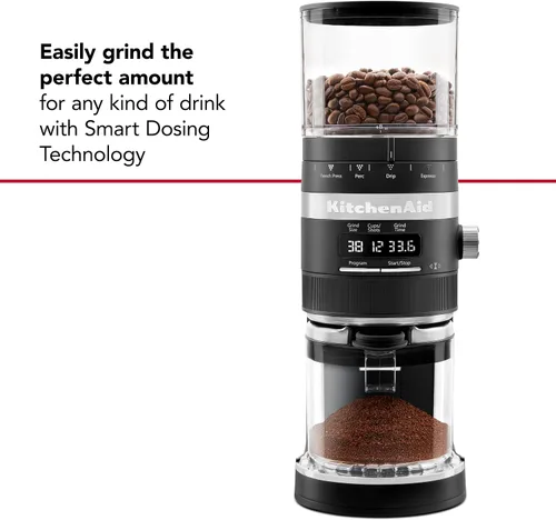 Vista 2 de KitchenAid Molinillo para café, de rebaba - KCG8433 - Negro Mate