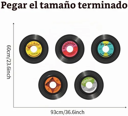 Vista 8 de WrtmyR Paquete de 5 discos de vinilo en blanco, kit de collage de pared de 11 pulgadas, imágenes estéticas, pósteres de cubierta de álbum de CD