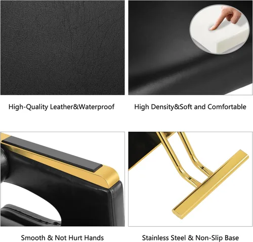 Vista 6 de Artist hand Silla de peluquero, silla de peluquería con bomba hidráulica resistente, giro de 360 grados, equipo de belleza de spa, peso máximo