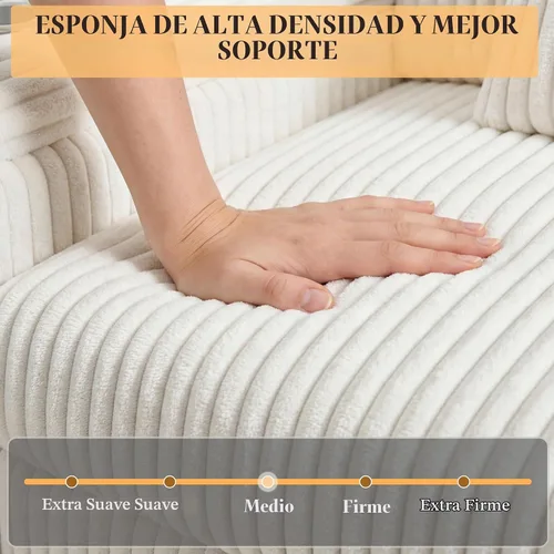 Vista 6 de Sofá biplaza moderno de 91 pulgadas con almacenamiento para sala de estar, sofá de 2 plazas de pana con reposabrazos de almacenamiento, bolsillos
