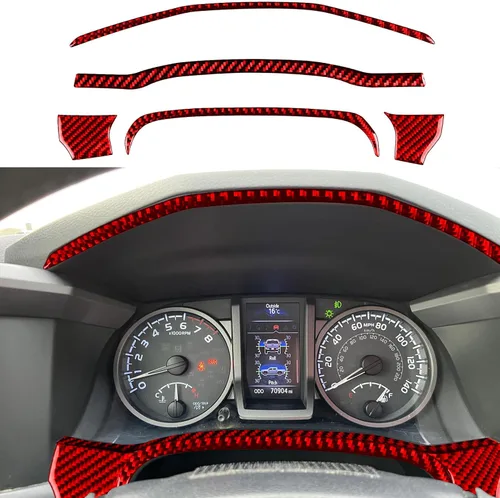 Vista 14 de NVCNX Real Premium Fibra de carbono compatible con Toyota Tacoma 2016-2017 Accesorios Car Dash Bed Interruptor de luz Panel Panel Cubierta