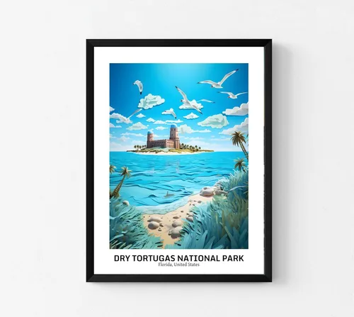 Vista 7 de Susie Arts 8 x 10 sin marco seco Tortugas Parque Nacional Papel 3D Paisaje Imagen Fotografía Natural Escénica Geográfica Arte Impresión Póster
