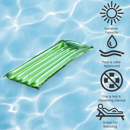 Vista 7 de Flotador De Piscina Reflectante Inflable De Sol Tanner - 72" - Verde