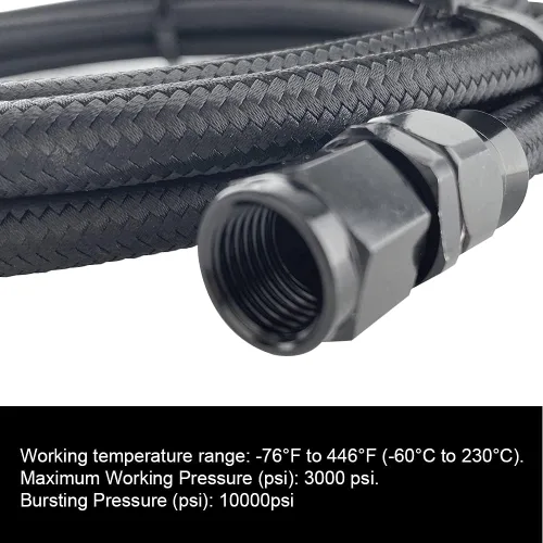 Vista 6 de SPELAB 6AN - Líneas de manguera flexible de PTFE para refrigerador, 7 pies, nailon y acero inoxidable trenzados, reemplazo 4L60/700R4/TH350/TH400