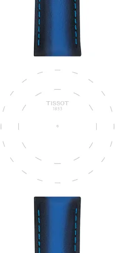 Vista 3 de Tissot T852046840 0.787 in Lug Correa de cuero azul, Azul, Moderno