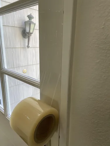 Vista 8 de Cinta protectora de superficie adhesiva, rollo de película extraíble sin residuos, protección de la cubierta para madera, plástico, cuero, muebles