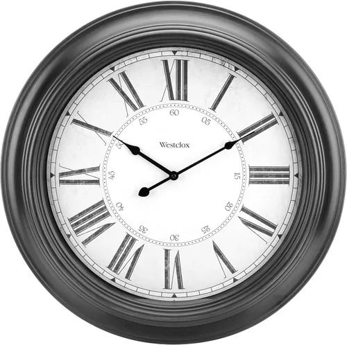 Vista 7 de Westclox Reloj de pared tradicional de 20 pulgadas, funciona con pilas, para sala de estar, dormitorio, oficina, regalo ideal para inauguración