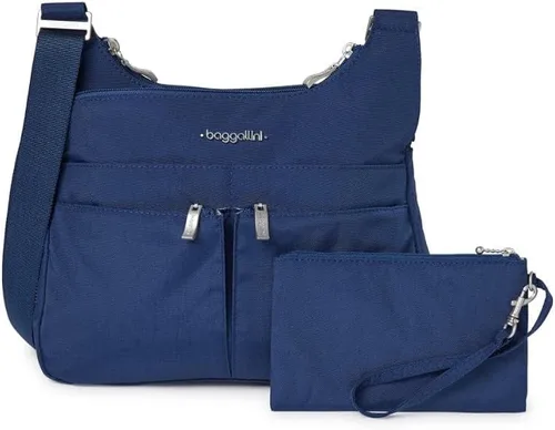 Vista 26 de Baggallini Crossbody Travel Bag 11x8.5 Lightweight Water-resistant Nylon Handbag Manzana