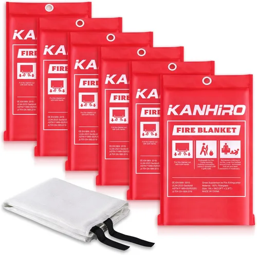 Vista 13 de kanhiro - Capa ignífuga de emergencia con capucha – kanhiro 1076°F Poncho de escape de incendios resistente al calor, capa extra grande