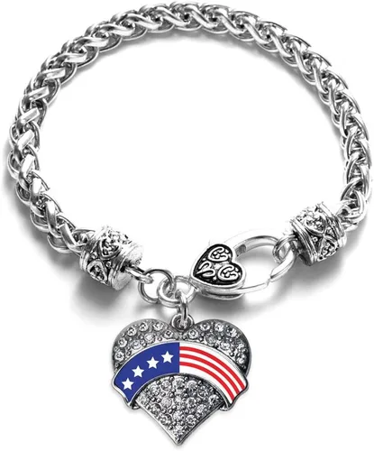 Vista 256 de Inspired Silver - Pulsera de plata con dije de corazón pavé con joyas de circonita cúbica