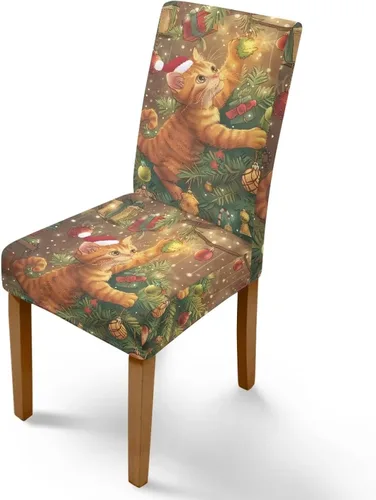 Vista 48 de Rnyleeg Juego de 1 fundas para sillas de comedor de Navidad, fundas para sillas de comedor, diseño étnico, diseño étnico, suave, lavable, para Arco