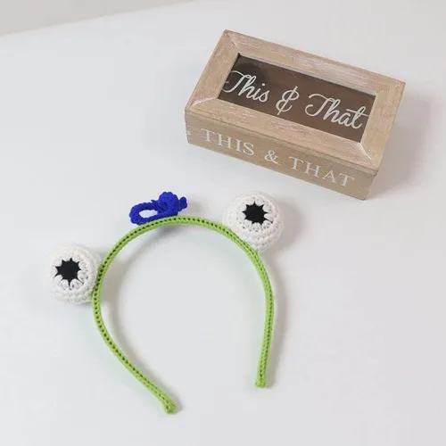 Vista 3 de Pumnao Diadema de alienígena, diadema de ojos de monstruo, diadema de felpa linda para fiestas temáticas para niñas y niños