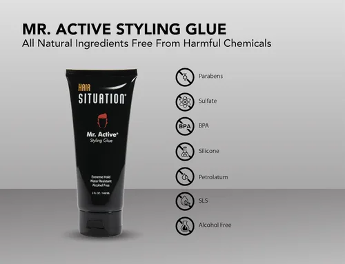 Vista 5 de Hair Situation Mr. Active Extreme Hold Gel y Neceser