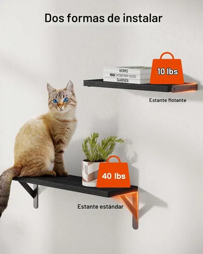Vista 4 de AMADA HOMEFURNISHING - Juego de 6 estantes de pared, estantes flotantes de madera para decoración, estilo rústico de granja para dormitorio