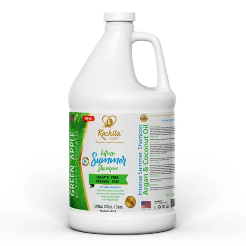 Vista 9 de Kachita Spell Nuevo Champú Hidratante Hidratante Intenso Verano Sin Sulfatos y Parabenos Para Cabello Seco Medio a Grueso, Color Tratado Hecho