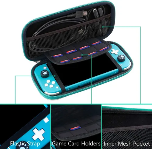 Vista 3 de Funda de transporte para Nintendo Switch Lite, bonita funda protectora para interruptor de consola NS Lite y accesorios, bolsa de almacenamiento