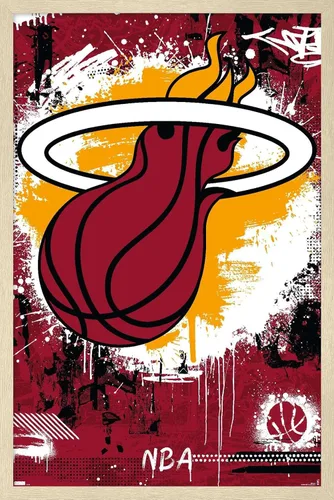 Vista 7 de Trends International NBA Miami Heat - Póster de pared con logotipo Maximalist 23