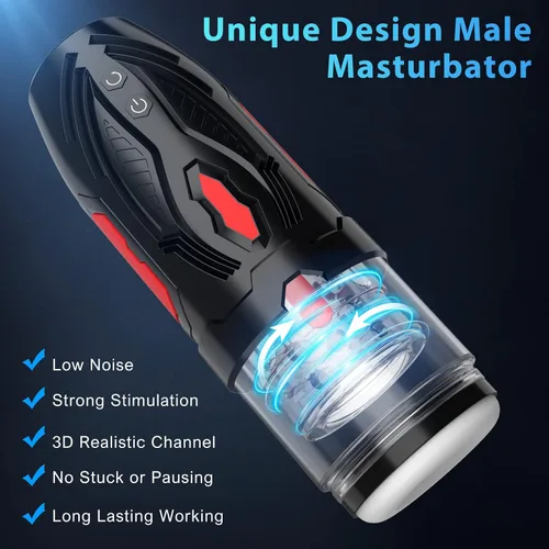 Vista 7 de Abanney - Masturbador masculino automático, juguete masturbador masculino con 7 empujadores y rotación, juguetes sexuales para adultos para hombres