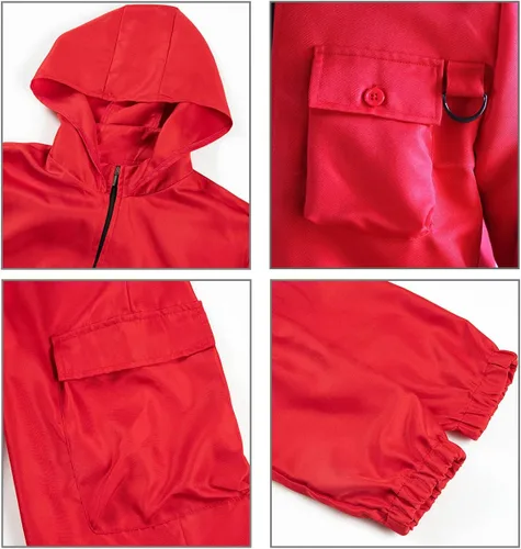 Vista 4 de HNZQE Mono unisex con capucha de anime para disfraz de fiesta de Halloween y cosplay