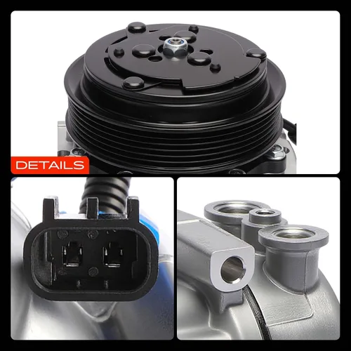 Vista 10 de A-Premium Compresor de aire acondicionado con embrague compatible con Kenworth C500 K100E T2000 T600A T800 y Peterbilt