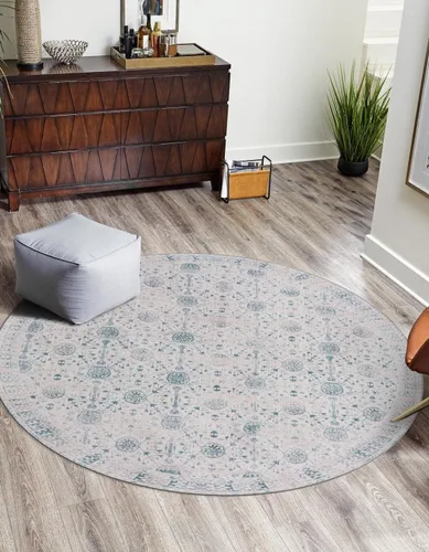 Vista 15 de Unique Loom Timeless Collection - Alfombra de área - Florencia (2' x 3' 1", rectangular, gris/marfil)