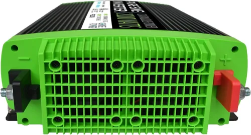 Vista 4 de GoWISE Power Inversor de onda sinusoidal pura PS1009 de 2000 W continuo de 4000 W de sobretensión con pantalla LCD digital, negro/verde